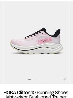 Hoka Clifton 10 Pink and Black Women's Sneakers